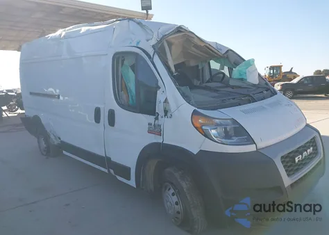 2021 Ram Promaster 2500 High Roof 159 Wb z USA, uszkodzony, nr VIN 3C6LRVDG9ME540278